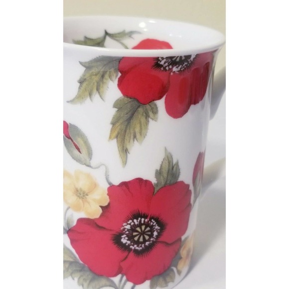 2 FINE BONE CHINA mugs MADE IN ENGLAND by Roy Kirkham and Crown Trend NR Mint - Picture 3 of 12